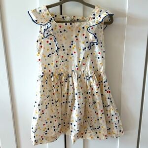 Girls petit bateau polka dot dress used great condition